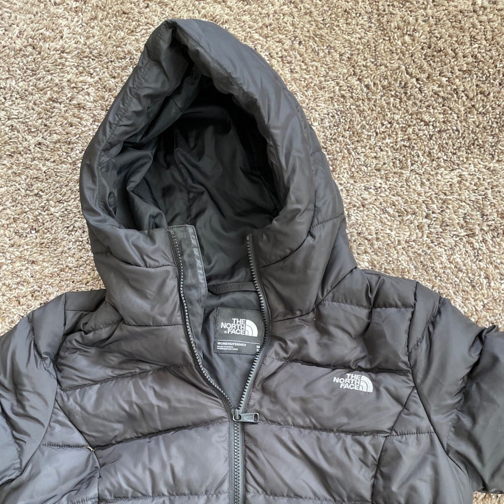 The North Face Womens Aconcagua II Down Parka Jacket Black Hooded Size Medium - Picture 8 of 15